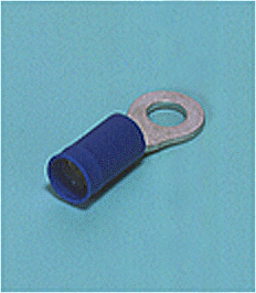 Ring tongue terminal (R-type, Vinyl-insulated with copper sleeve) (straight)