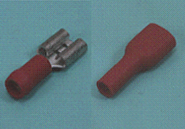 Quick disconnect terminal (Female, Vinyl-insulated with funnel-entry copper sleeve/Fully-insulated with copper sleeve)