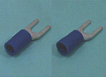 Spade tongue terminal (A-type Vinyl-insulated (funnel-entry))