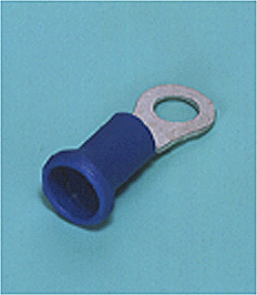 Ring tongue terminal (R-type, Vinyl-insulated with copper sleeve) (Medium size)
